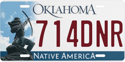 OK license plate 714DNR