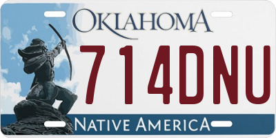 OK license plate 714DNU