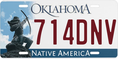 OK license plate 714DNV