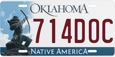 OK license plate 714DOC