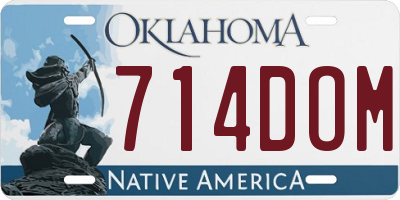 OK license plate 714DOM