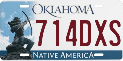 OK license plate 714DXS