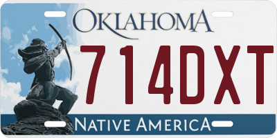 OK license plate 714DXT