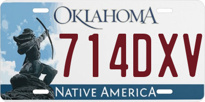 OK license plate 714DXV