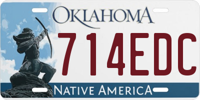 OK license plate 714EDC