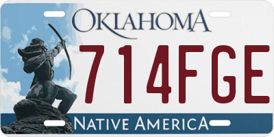 OK license plate 714FGE