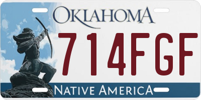 OK license plate 714FGF
