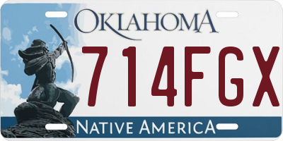 OK license plate 714FGX