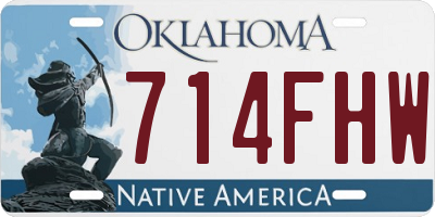 OK license plate 714FHW