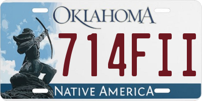 OK license plate 714FII