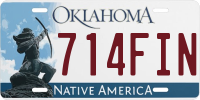 OK license plate 714FIN