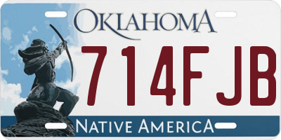 OK license plate 714FJB