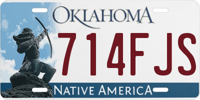 OK license plate 714FJS