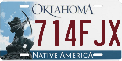 OK license plate 714FJX