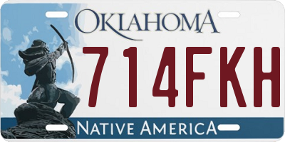 OK license plate 714FKH