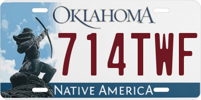 OK license plate 714TWF