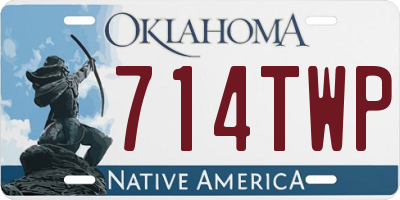 OK license plate 714TWP