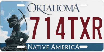 OK license plate 714TXR