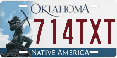 OK license plate 714TXT