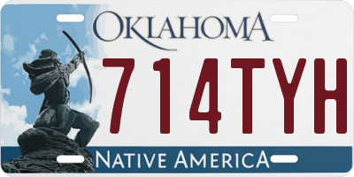 OK license plate 714TYH
