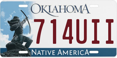 OK license plate 714UII