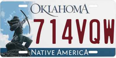 OK license plate 714VQW