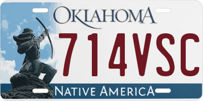 OK license plate 714VSC