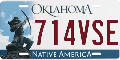 OK license plate 714VSE