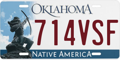 OK license plate 714VSF