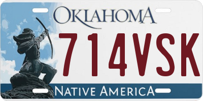 OK license plate 714VSK