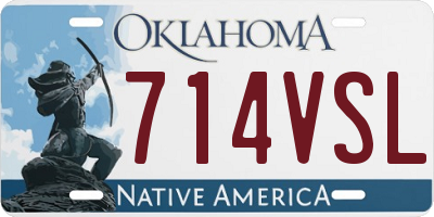 OK license plate 714VSL