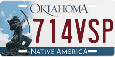 OK license plate 714VSP