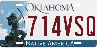 OK license plate 714VSQ