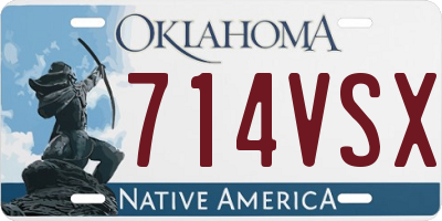 OK license plate 714VSX