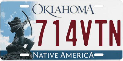 OK license plate 714VTN