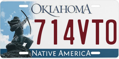 OK license plate 714VTO