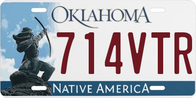 OK license plate 714VTR