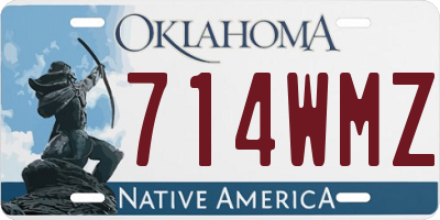 OK license plate 714WMZ