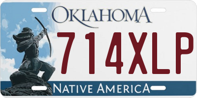 OK license plate 714XLP