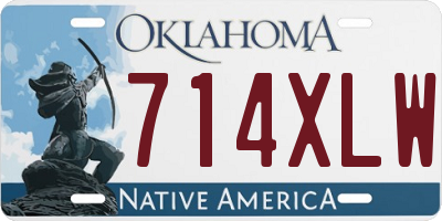 OK license plate 714XLW