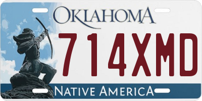 OK license plate 714XMD