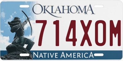 OK license plate 714XOM