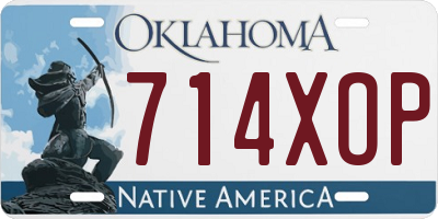 OK license plate 714XOP