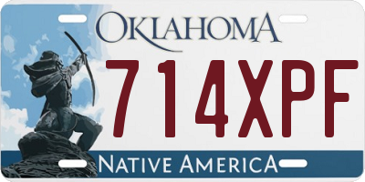 OK license plate 714XPF