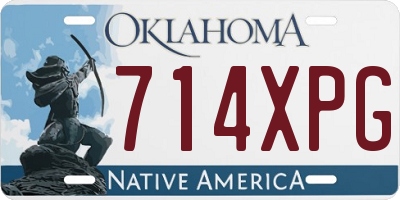 OK license plate 714XPG