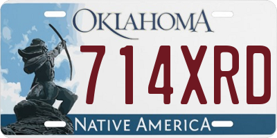 OK license plate 714XRD