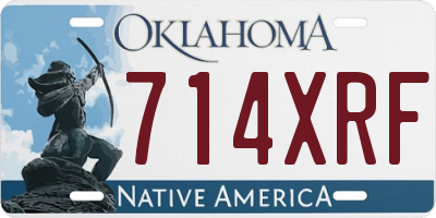 OK license plate 714XRF