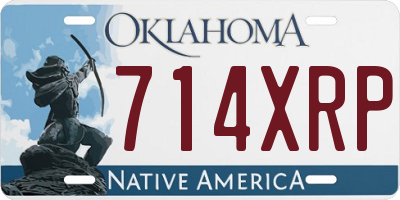 OK license plate 714XRP