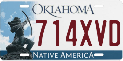 OK license plate 714XVD