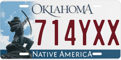 OK license plate 714YXX